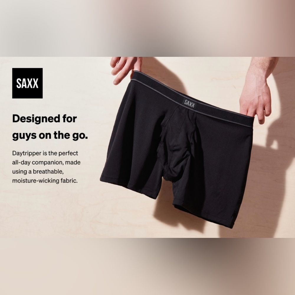 SAXX Men's Black and Gray Boxer Briefs - 3 Pack